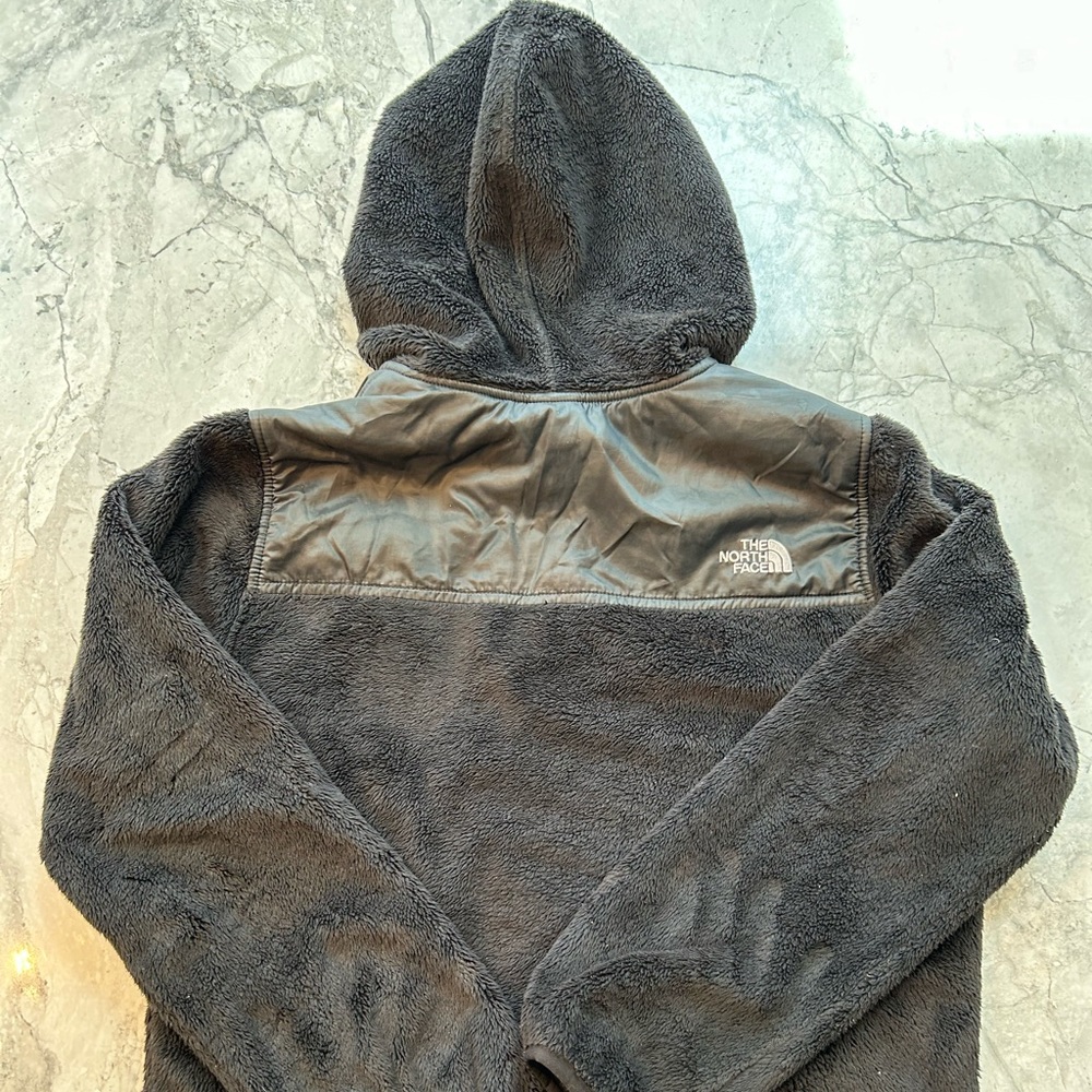 Black The North Face hooded fleece, size 18/XL